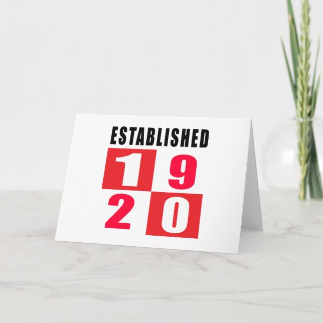 Cartão 1920 Birthday Designs (Frente)