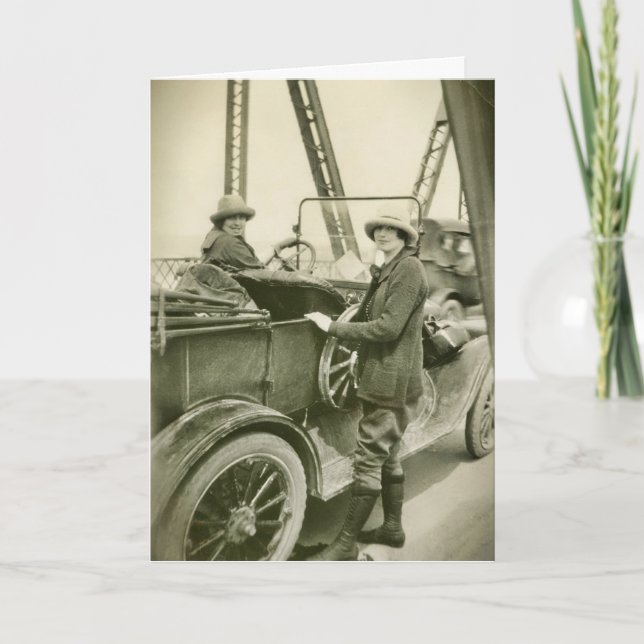 Cartão 1920 Vintage Mulheres em Porjice (Frente)