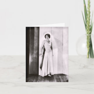 Cartão 1920s Flapper Glamor Girl Photo Birthday Card