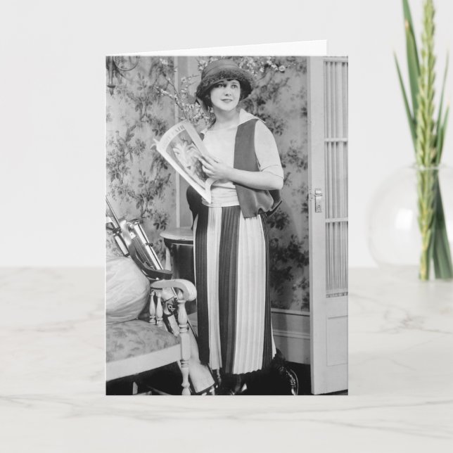 Cartão 1920s Golf Fashion (Frente)