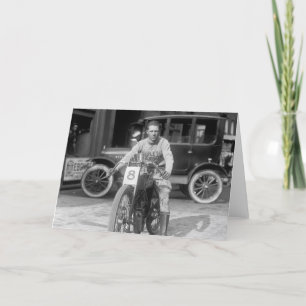 Cartão 1920s Racing Motorcycle