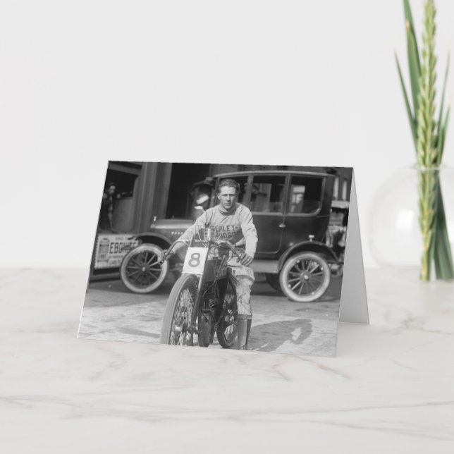 Cartão 1920s Racing Motorcycle (Frente)
