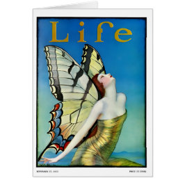 Cartão 1920s style girl greetings card