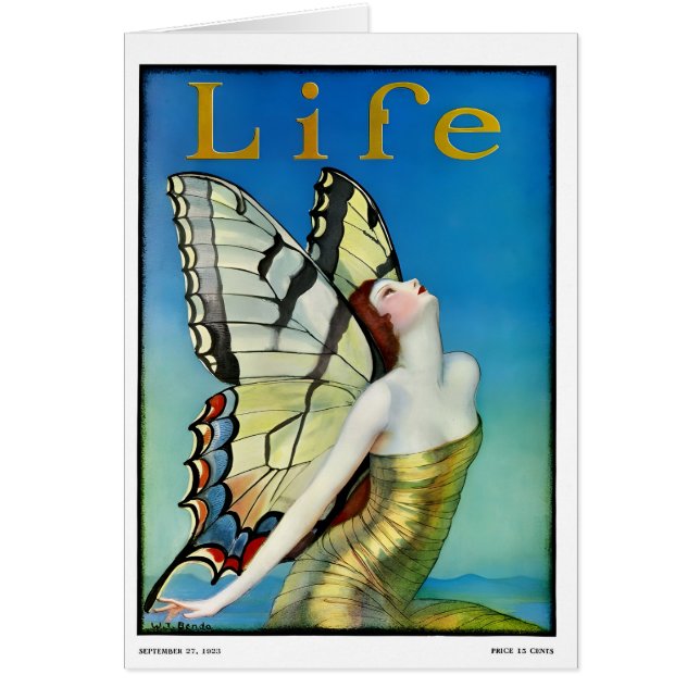 Cartão 1920s style girl greetings card  (Frente)