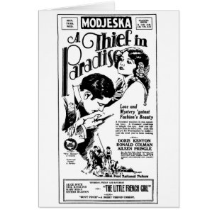 Cartão 1925 do anúncio do filme de Doris Kenyon