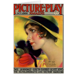 Cartão 1926 do compartimento do filme do vintage