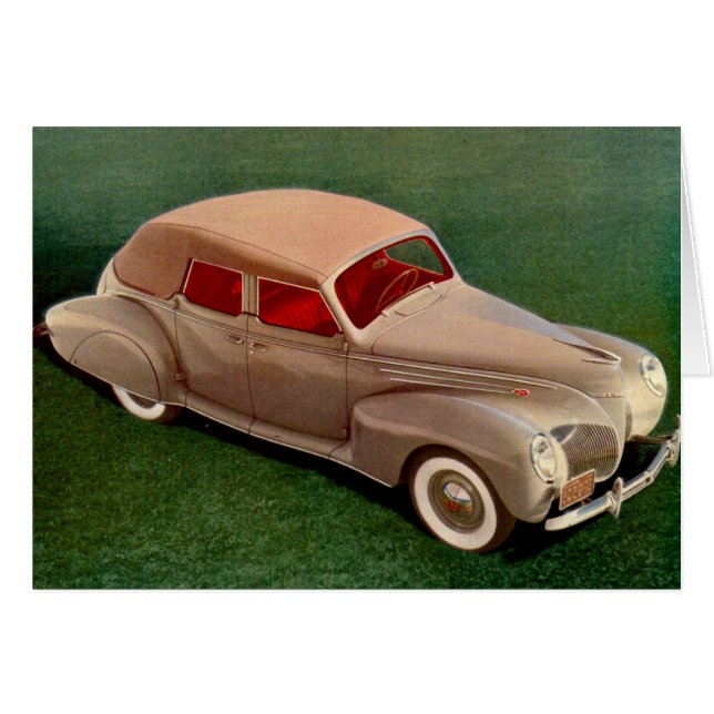Cartão 1939 Lincoln Zephyr (Frente Horizontal)