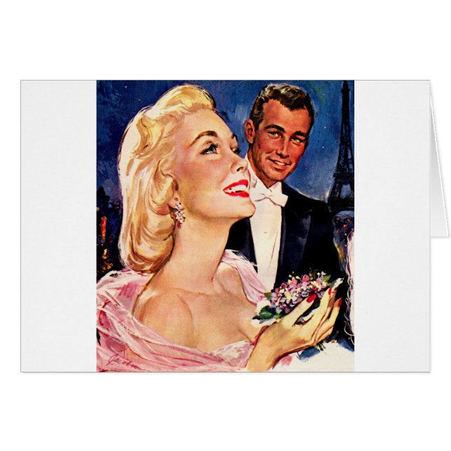 Cartão 1950s Evening in Paris with Dolores and Bill (Frente Horizontal)