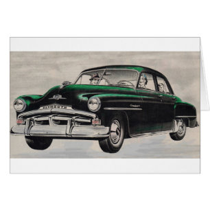 Cartão 1951 - Plymouth Cranbrook verde