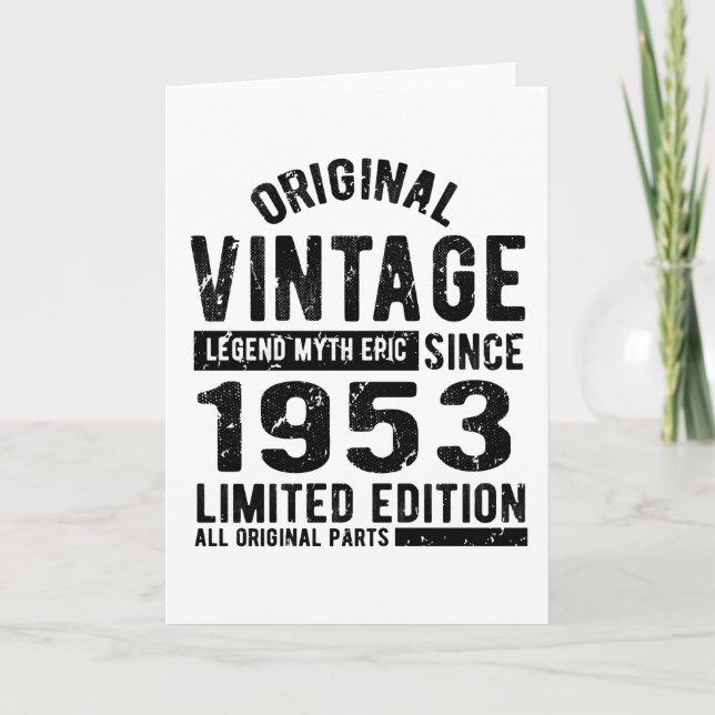 Cartão 1953 Vintage Aniversário (Frente)
