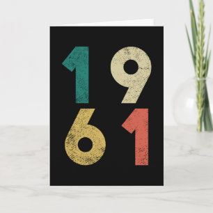 Cartão 1961 Vintage Birthday Retro