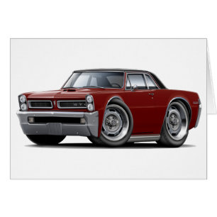 Cartão 1965 GTO Maroon-Black Top