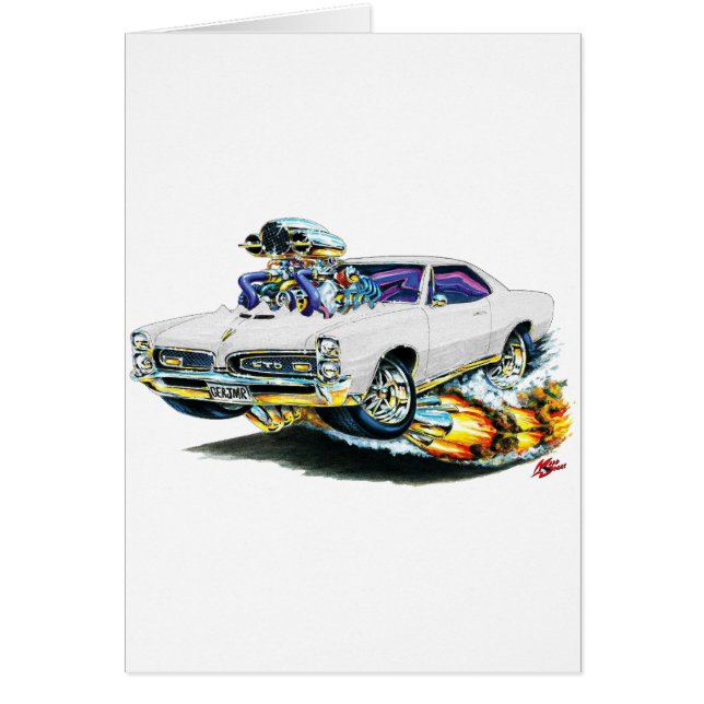 Cartão 1966-67 carro do branco de GTO (Frente)