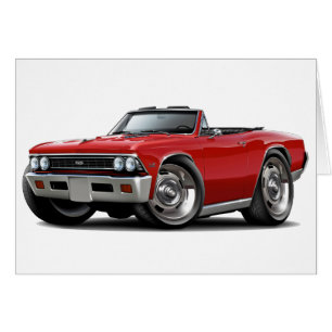 Cartão 1966 Chevelle Red Convertível