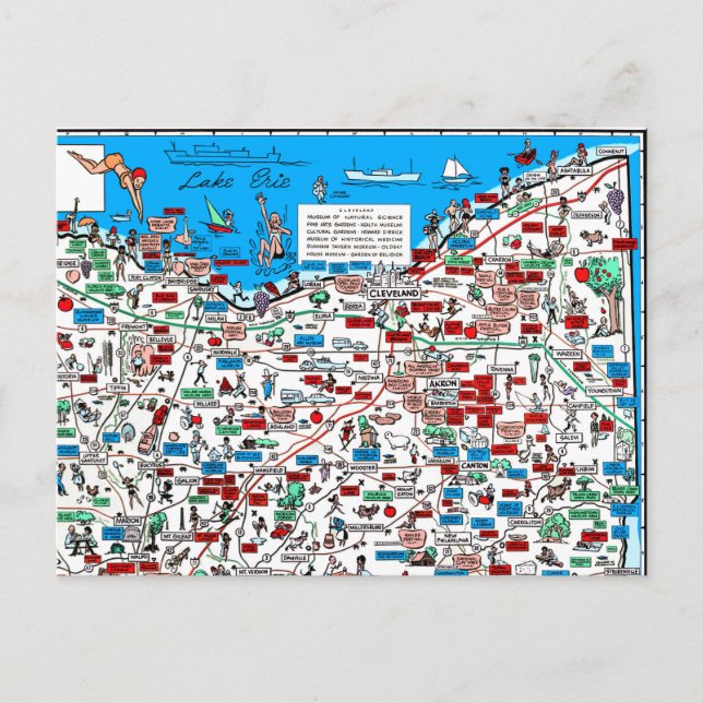 Cartão 1966 retro dos desenhos animados do cantão (Frente)