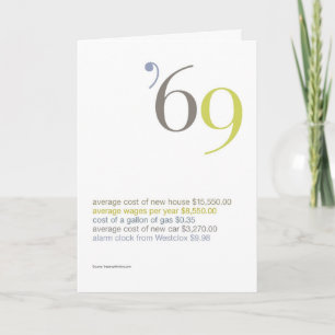 Cartão 1969 Birthday Fun Facts