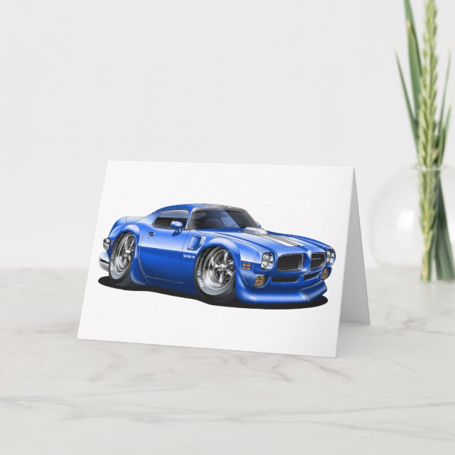 Cartão 1970/72 Trans Am Blue Car (Frente)