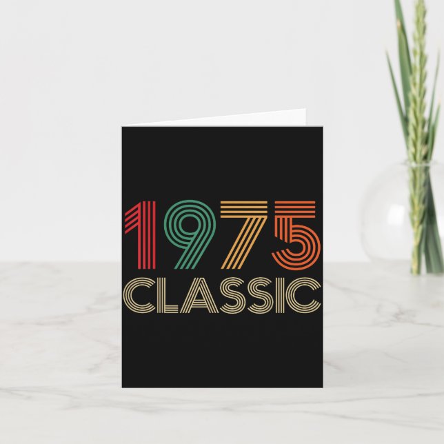 Cartão 1975 Clic 50th Birthday For Men Women 50 Year Old  (Frente)