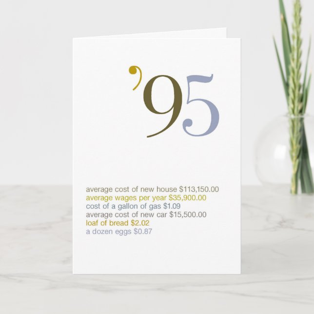 Cartão 1995 Birthday Fun Facts (Frente)