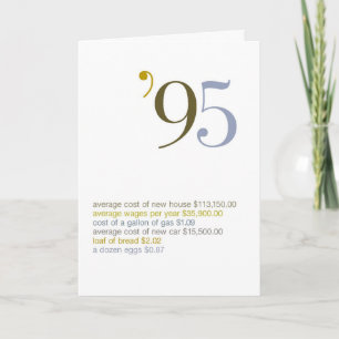 Cartão 1995 Birthday Fun Facts