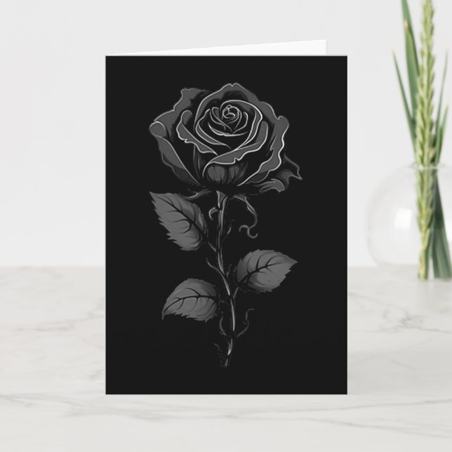 Cartão 199 Flowers Black Rose Graphic , Small  (Frente)