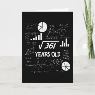 Cartão 19 anos de idade Geeky Matemático 19 anos Presente