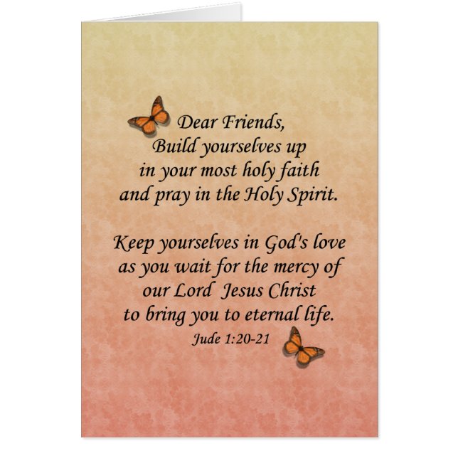 Cartão 1:20 de Jude - fé santamente de 21 ~ (Frente)