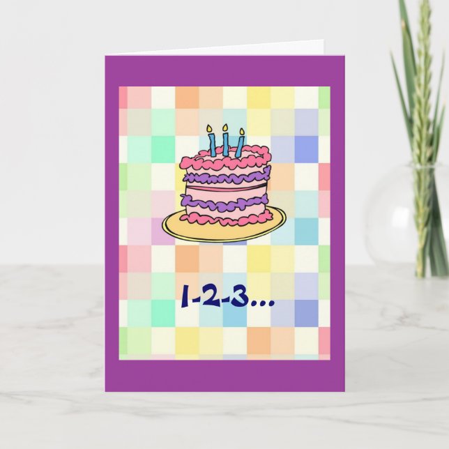 Cartão 1-2-3... aniversário! (Frente)
