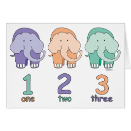 Cartão 1,2,3 Elefantes