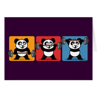 Cartão 1-2-3 Panda de Levantamento de Peso