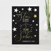 1 ano Aniversário de Sobriedade Você é uma Estrela