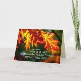 Cartão 1 Corinthians 15:57 Obrigados sejam a Deus!