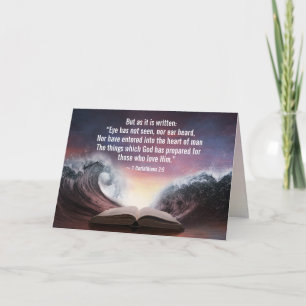 Cartão 1 Corinthians 2:9 Os olhos não viram, nem ouviram,