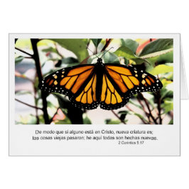 Cartão 1 Corinthians 5:17 Espanhol Se algum homem estiver