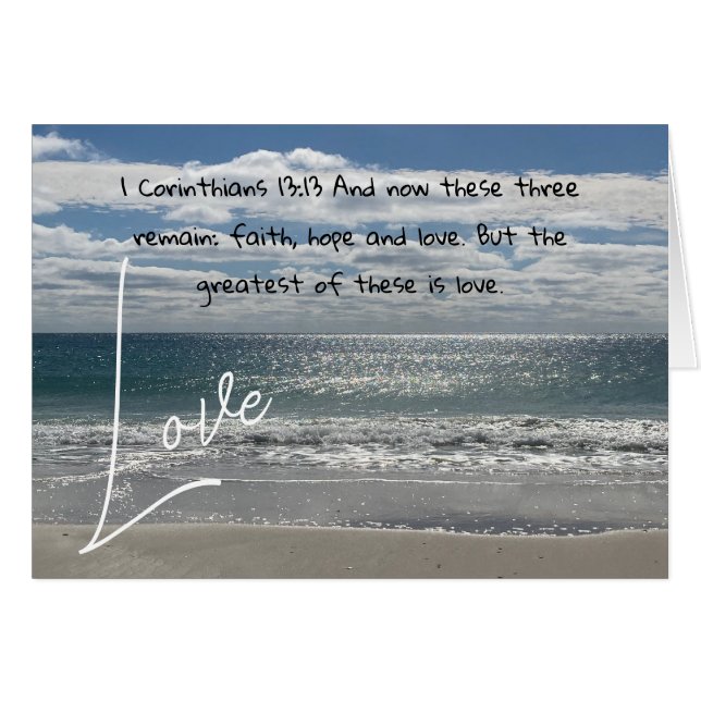 Cartão 1 Corintianos 13:13 (Frente Horizontal)