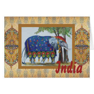 Cartão #1 do elefante de India