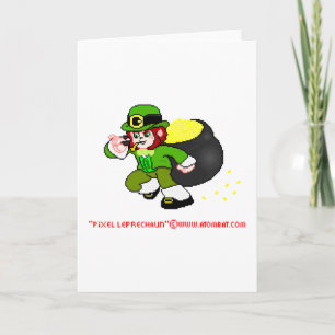 Cartão 1 do Leprechaun do pixel