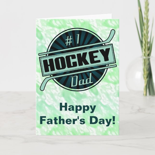 Cartão #1 Hockey Dad Father's Day Card (Frente)