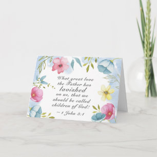 Cartão 1 John 3:1 Excelente ama o Pai nos esbanjou