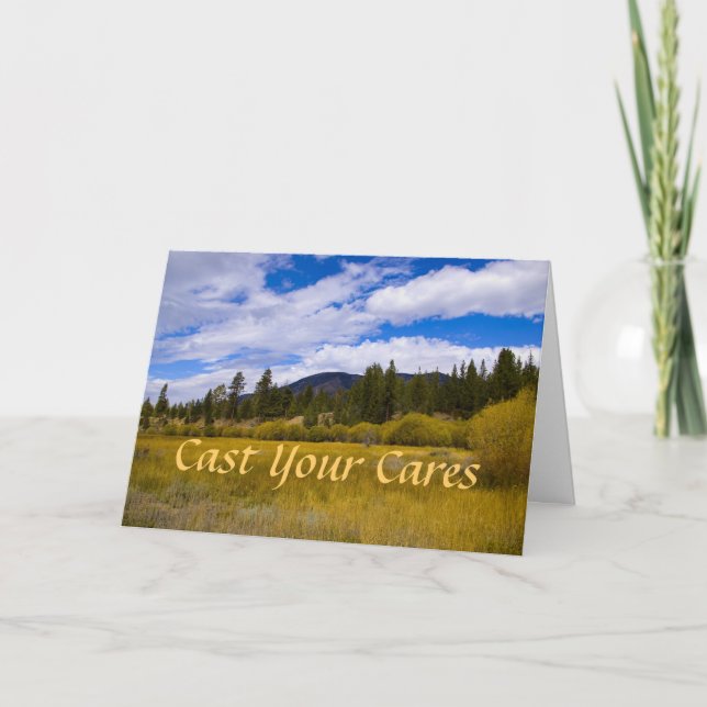 Cartão 1 Peter 5:7 Encouragement Card (Frente)