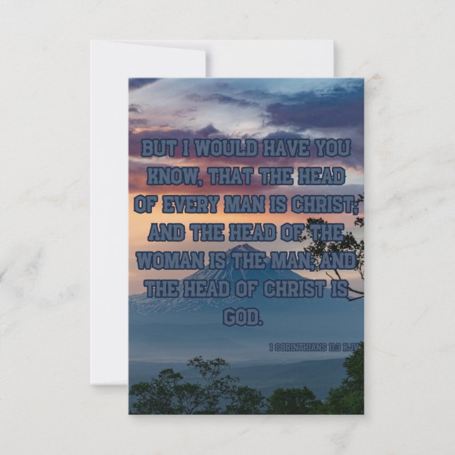 Cartão 1 Placa de Saudação de Pic Verso de Bíblia 11:3 (Frente)