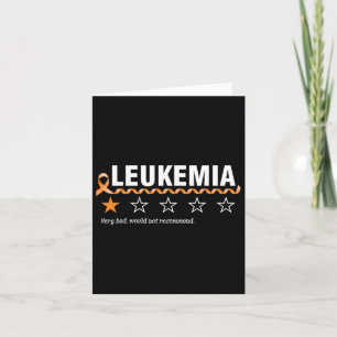 Cartão 1 Star Rating Leukemia Sensibilização