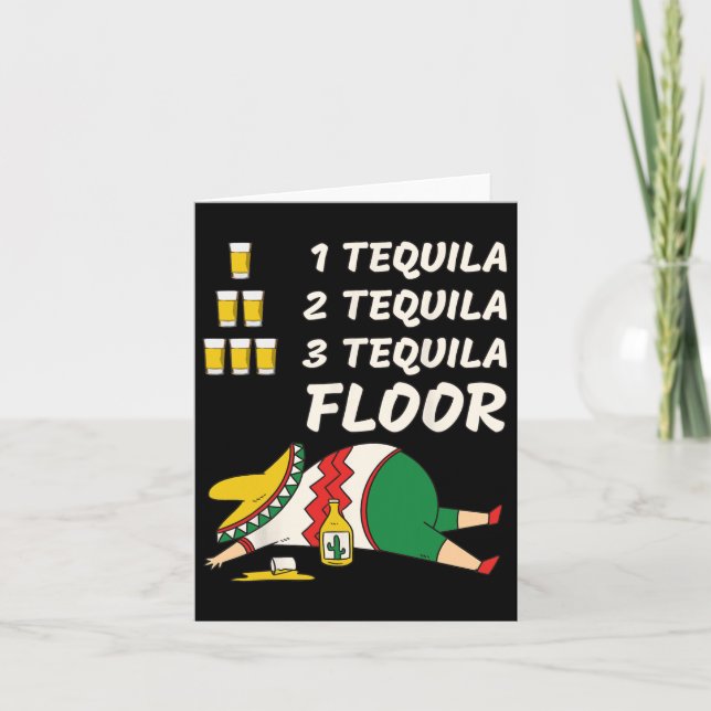 Cartão 1 Tequila 2 Tequila 3 Tequila Chão - Festa Diverti (Frente)