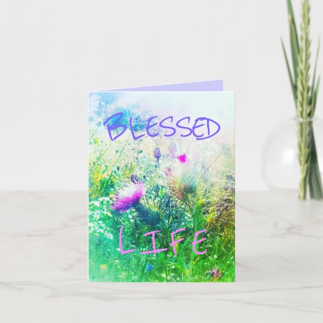 CARTÃO 1BLESSED VERDE LIFE GREETING CARD (Frente)