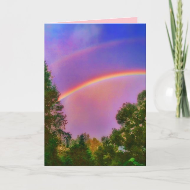 CARTÃO 1DOUBLE RAINBOW GREETING CARD (Frente)