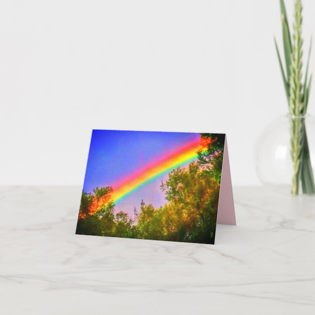 CARTÃO 1RAINBOW HORIZONTAL BRIGHT GREETING CARD (Frente)