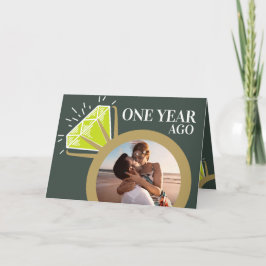 Cartão 1rua de aniversário de casamento, depois foto