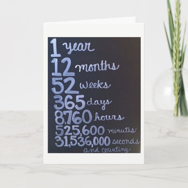 Cartão 1st ANNIVERSARY TO MY LOVE "FOR REST OF OUR LIVES" (Frente)