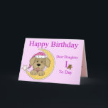 Cartão 1st Birthday Card for a Daughter<br><div class="desc">Delightful 1st Birthday Card for a special girl</div>