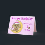 Cartão 1st Birthday Card for a Daughter<br><div class="desc">Delightful 1st Birthday Card for a special girl</div>